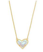 Load image into Gallery viewer, Kendra Scott Gold Ari Heart Necklace In Dichroic Glass