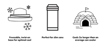 Load image into Gallery viewer, Corkcicle Slim Arctican Insulated Drink Cooler for White Claws/ High Noons