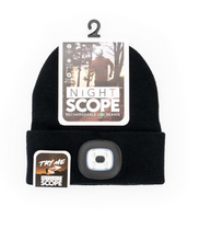 Load image into Gallery viewer, Rechargeable Night Scope LED Black Beanie