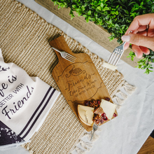Load image into Gallery viewer, Friends - Like Fine Wine, Get Better With Age - 5.25" Acacia Cheese/Bread Board Set