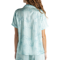 Load image into Gallery viewer, Leaf Me Alone Satin Pajama Top