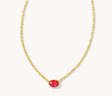 Load image into Gallery viewer, Kendra Scott Cailin Necklace Red Crystal in Silver or Gold