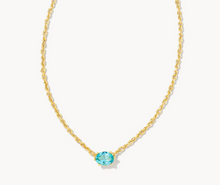Load image into Gallery viewer, Kendra Scott Cailin Necklace In Aqua Crystal in Gold or Silver