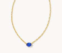 Load image into Gallery viewer, Kendra Scott Cailin Necklace Blue Crystal in Silver or Gold