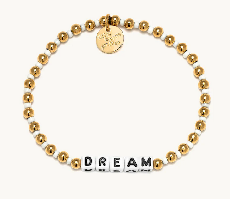 Little Words Project Dream Waterproof Gold Bracelet