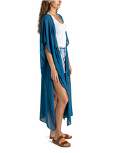 Load image into Gallery viewer, Blue Riviera Wrap / Kimono
