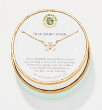 Load image into Gallery viewer, Spartina Transformation Mother Of Pearl Monarch Necklace In Silver or Gold