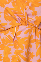 Load image into Gallery viewer, Lavender / Orange Floral Sleeveless Front Twist Top-Final Sale