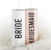 Load image into Gallery viewer, Bridesmaid Skinny Tumbler 20oz
