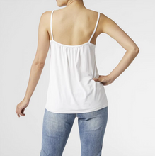 Load image into Gallery viewer, Elsie Adjustable Gathered White Cami