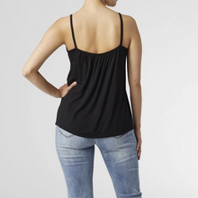 Load image into Gallery viewer, Elsie Adjustable Gathered Black Cami