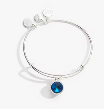 Load image into Gallery viewer, Alex and Ani December Birthstone Bangle in Silver - Blue Zircon
