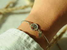 Load image into Gallery viewer, Sterling Silver Pavé Tree of Life Bangle