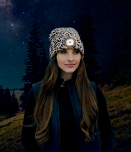 Load image into Gallery viewer, Rechargeable Night Scope LED Cheetah Print Beanie (Leopard)