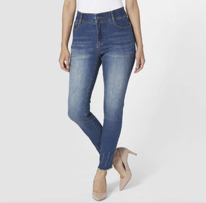 OMG Skinny Ankle Zip Fly Distressed Jeans