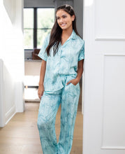 Load image into Gallery viewer, Leaf Me Alone Satin Pajama Top