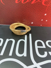 Load image into Gallery viewer, Jennifer Lopez Collection Triple Gold Leather Wrap Bracelet