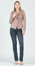 Load image into Gallery viewer, Taupe Liquid Leather Jacket by Clara Sunwoo