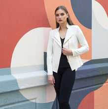 Load image into Gallery viewer, Ivory Liquid Leather Jacket by Clara Sunwoo