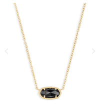Load image into Gallery viewer, Kendra Scott Elisa Necklace Gold In Black Opaque Glass