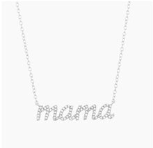 Load image into Gallery viewer, Mama Diamond Necklace In Sterling Silver or Gold Plated Sterling Silver