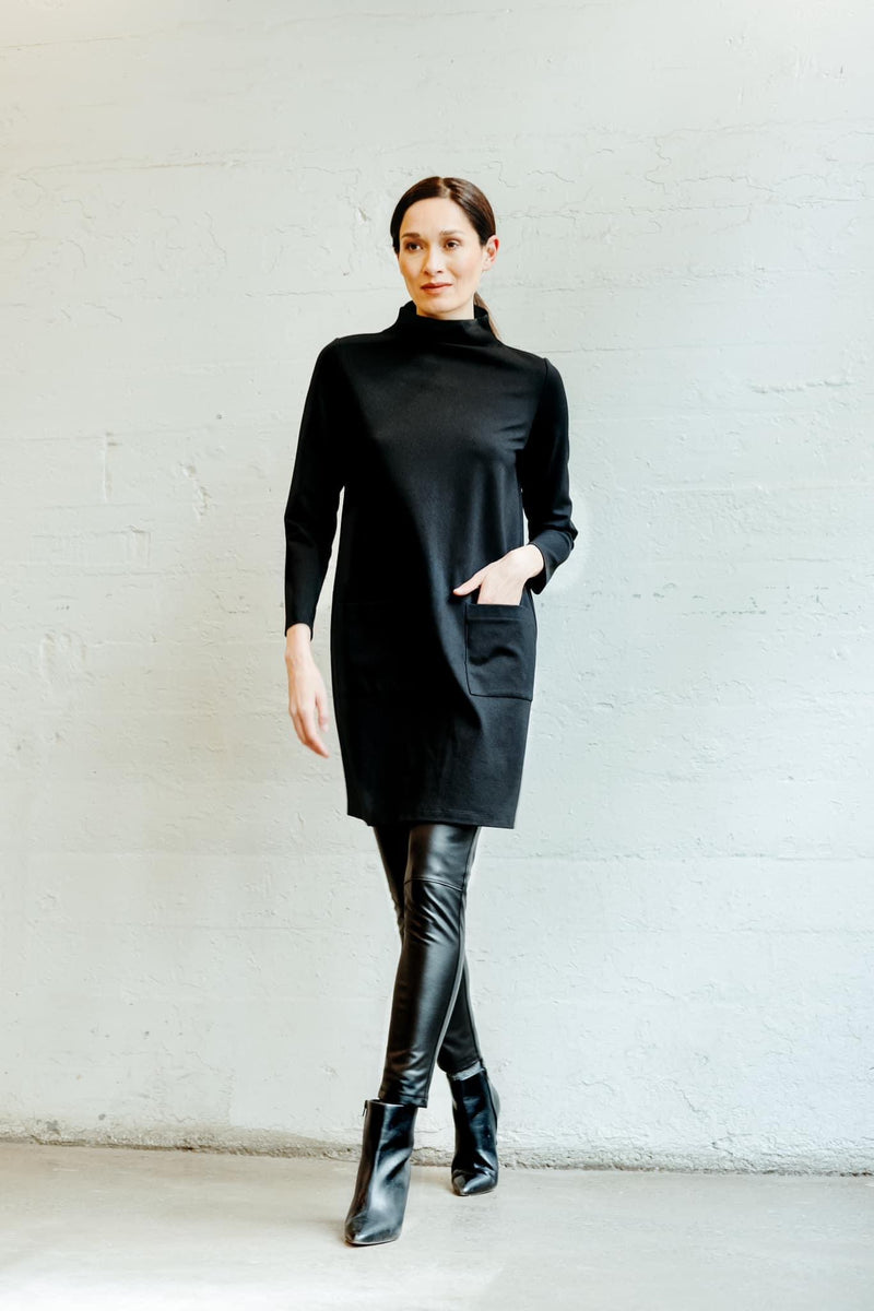 Clara Sunwoo Liquid Leather Sheen Two-Tone Legging - Black