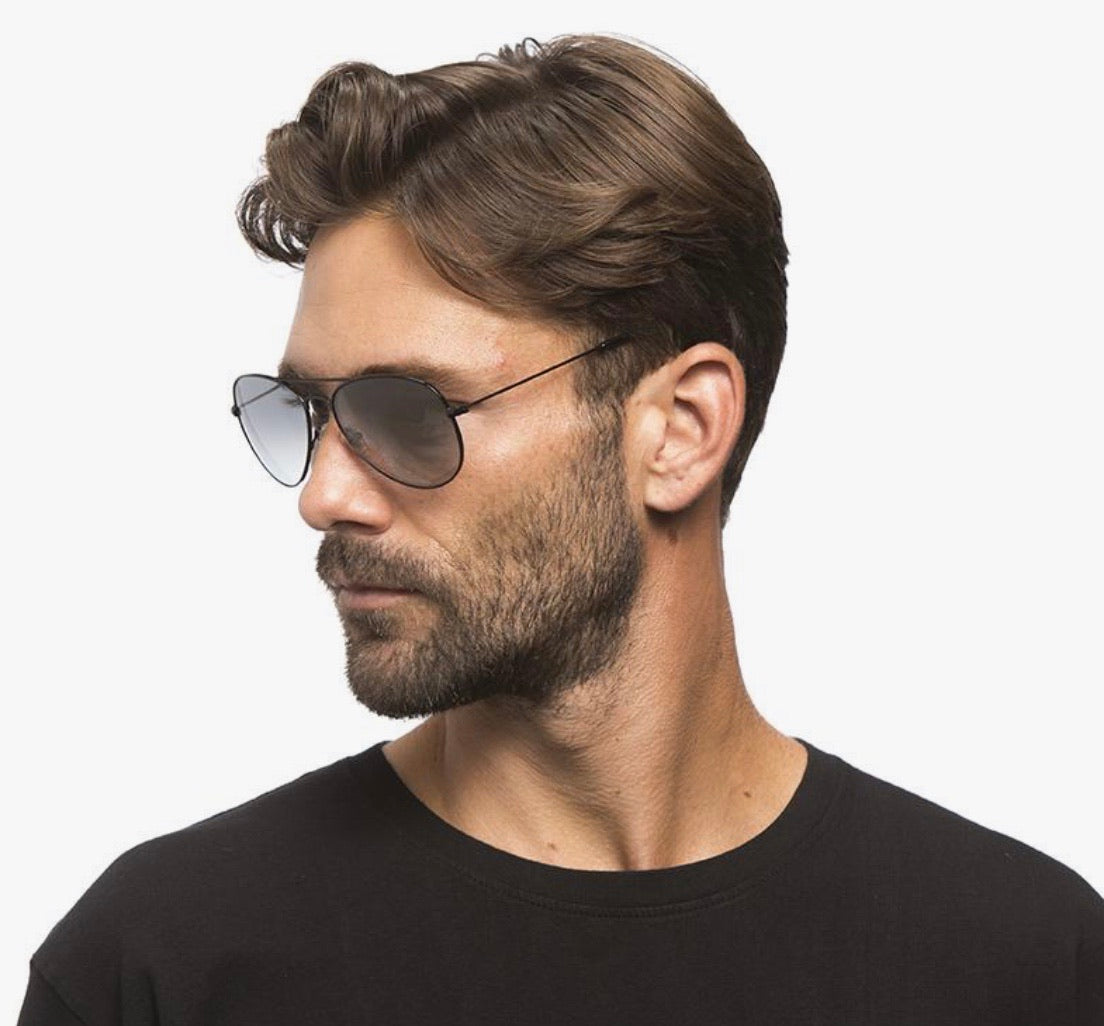 DIFF Eyewear Sunglasses Black Aviator Frame Grey Gradient  display picture 2