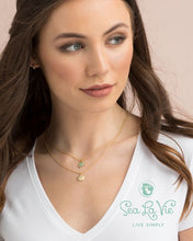 Load image into Gallery viewer, Spartina Sea Turtle Silver Necklace with Sea Green Stone