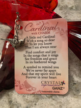 Load image into Gallery viewer, Cardinal Ornament with Card and Charm about a Lost Loved One