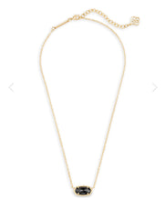 Load image into Gallery viewer, Kendra Scott Elisa Necklace Gold In Black Opaque Glass