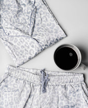 Load image into Gallery viewer, Feline Sleepy Satin Pajama Top