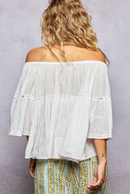 Load image into Gallery viewer, Off-Shoulder Floral Embroidery Top
