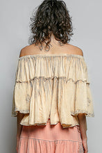 Load image into Gallery viewer, Off-Shoulder Floral Embroidery Top
