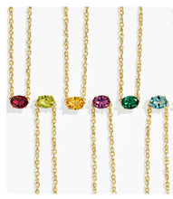 Load image into Gallery viewer, Kendra Scott Cailin Necklace Blue Crystal in Silver or Gold
