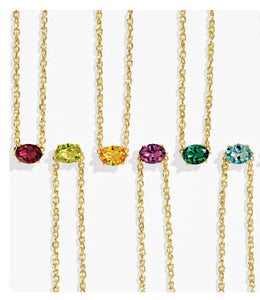 Kendra Scott Cailin Necklace Blue Crystal in Silver or Gold