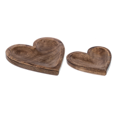Load image into Gallery viewer, Heart Tray - Large or Small Wood

