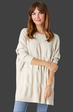 Load image into Gallery viewer, Heavenly-Luxe Relaxed Cable Knit Sweater - Oatmeal
