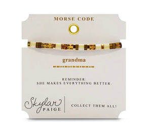 Grandma Morse Code Tila Bracelet