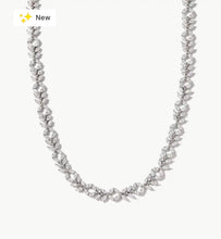 Load image into Gallery viewer, Kendra Scott Rosalie Tennis Necklace- Rhodium Silver White Crystal
