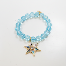 Load image into Gallery viewer, 10mm Matte Capri Agate w/ Abalone Star
