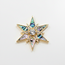 Load image into Gallery viewer, 10mm Matte Capri Agate w/ Abalone Star
