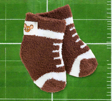 Load image into Gallery viewer, Football Snug Infant Cozy Crew Socks 0-12 Months
