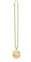 Load image into Gallery viewer, 18" Gold Bezel Chain Necklace w/ Gold Lord's Prayer

