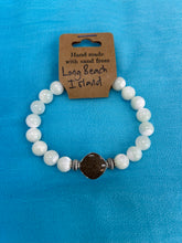 Load image into Gallery viewer, Natural Stone Bracelet with Beach Sand from Long Beach Island, NJ - LBI
