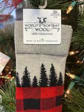 Load image into Gallery viewer, Wool Buffalo Tree Plaid Socks-Made in the USA
