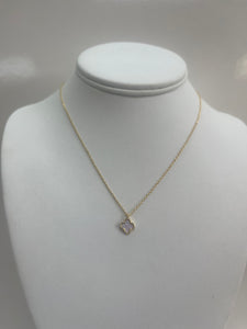 White Clover Necklace Gold