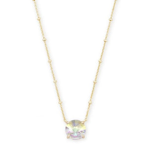 Kendra Scott Dichroic Glass Jolie Necklace in Gold