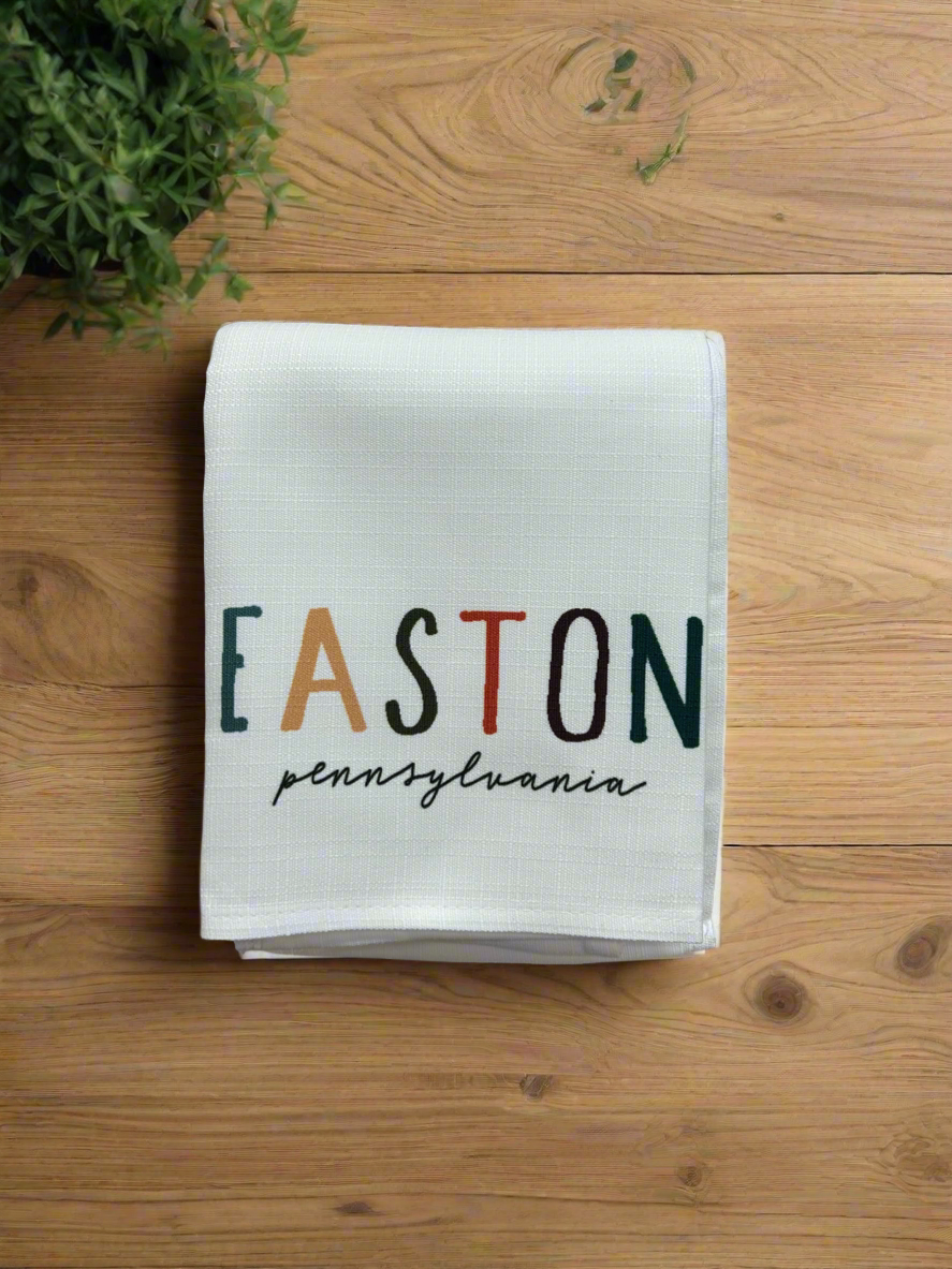 Easton, Pennsylvania Colors Tea Towel