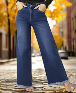 Everstretch Wide Leg Dark Denim Jeans