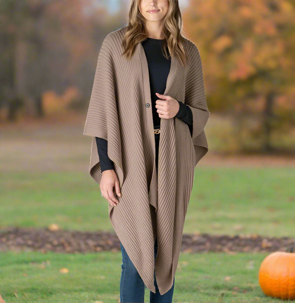 Heritage Sweater Wrap - Taupe